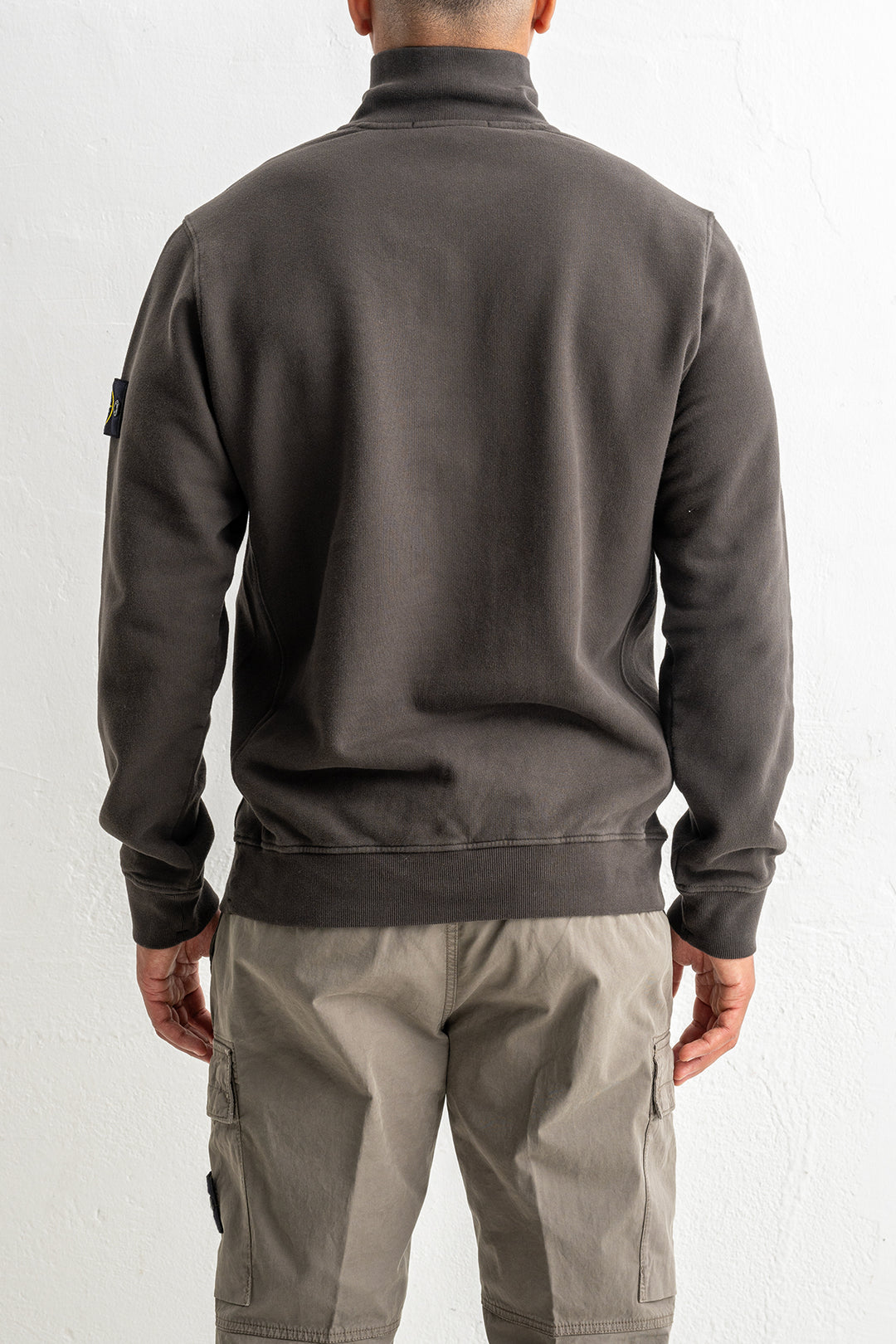 Brushed Organic Cotton Fleece Polo 6100068 LEAD GREY
