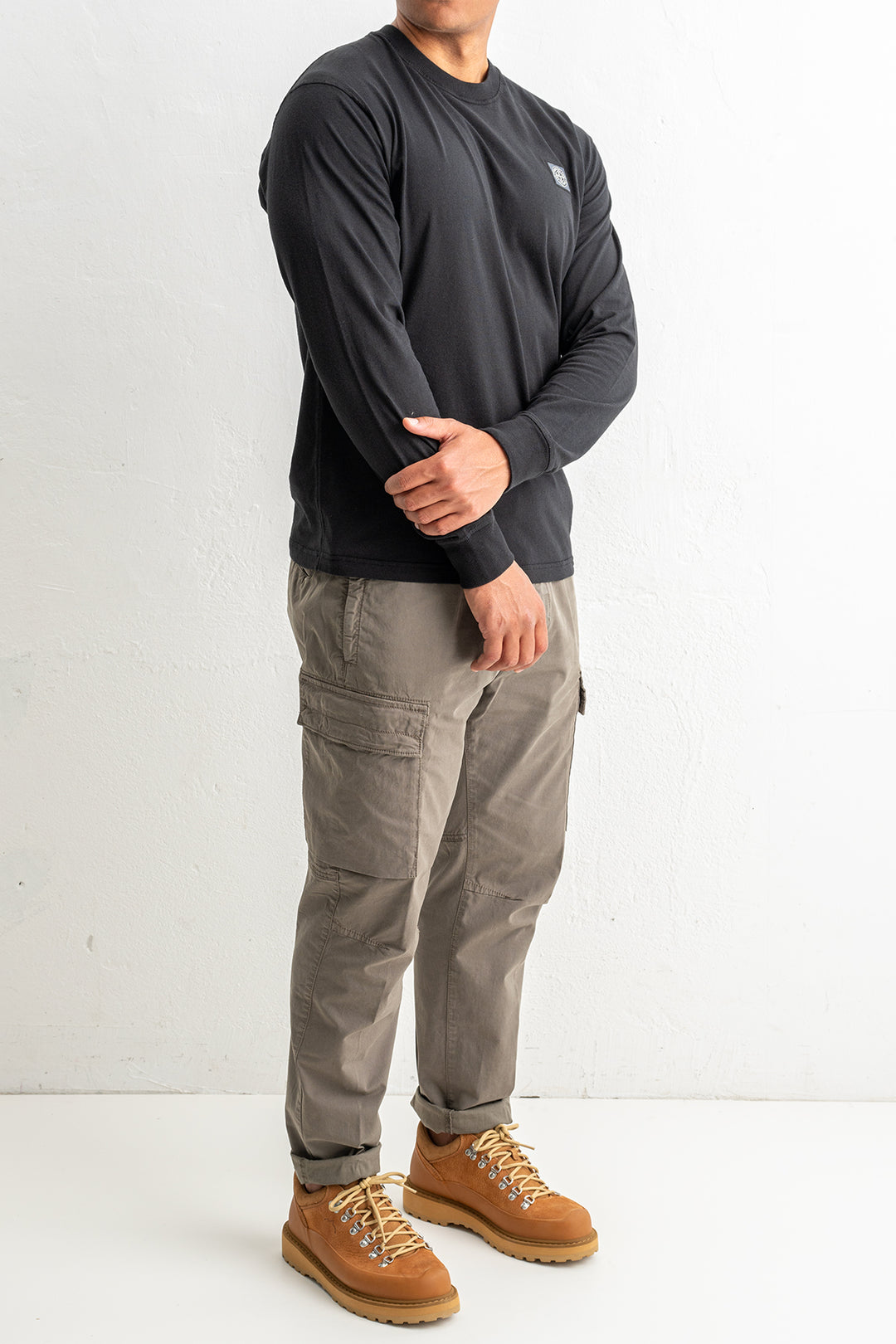 Organic Cotton Jersey Fissato Effect 2100030 Black