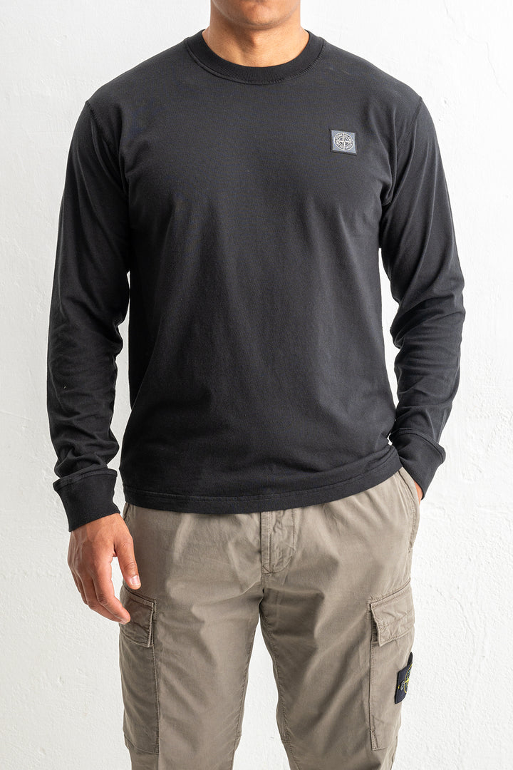 Organic Cotton Jersey Fissato Effect 2100030 Black