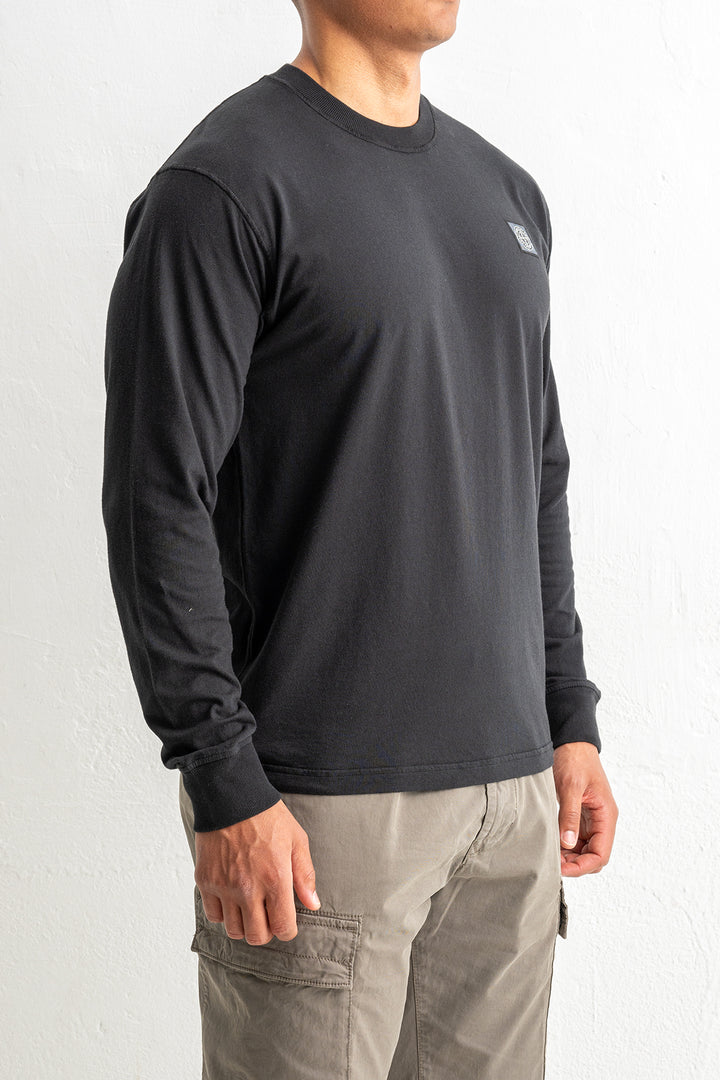 Organic Cotton Jersey Fissato Effect 2100030 Black