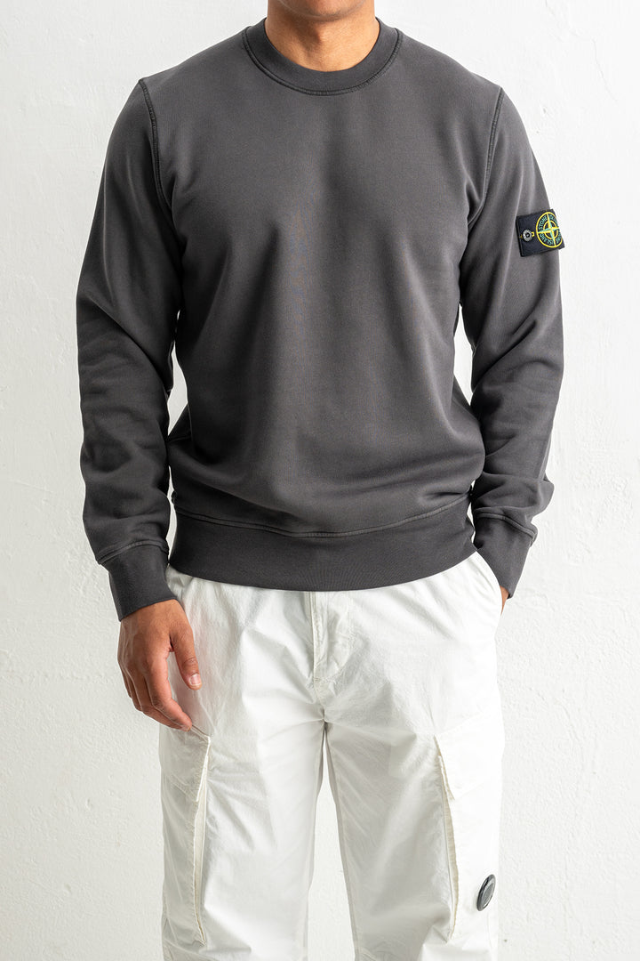 Organic Cotton Fleece Crewneck 6100060 LEAD GREY