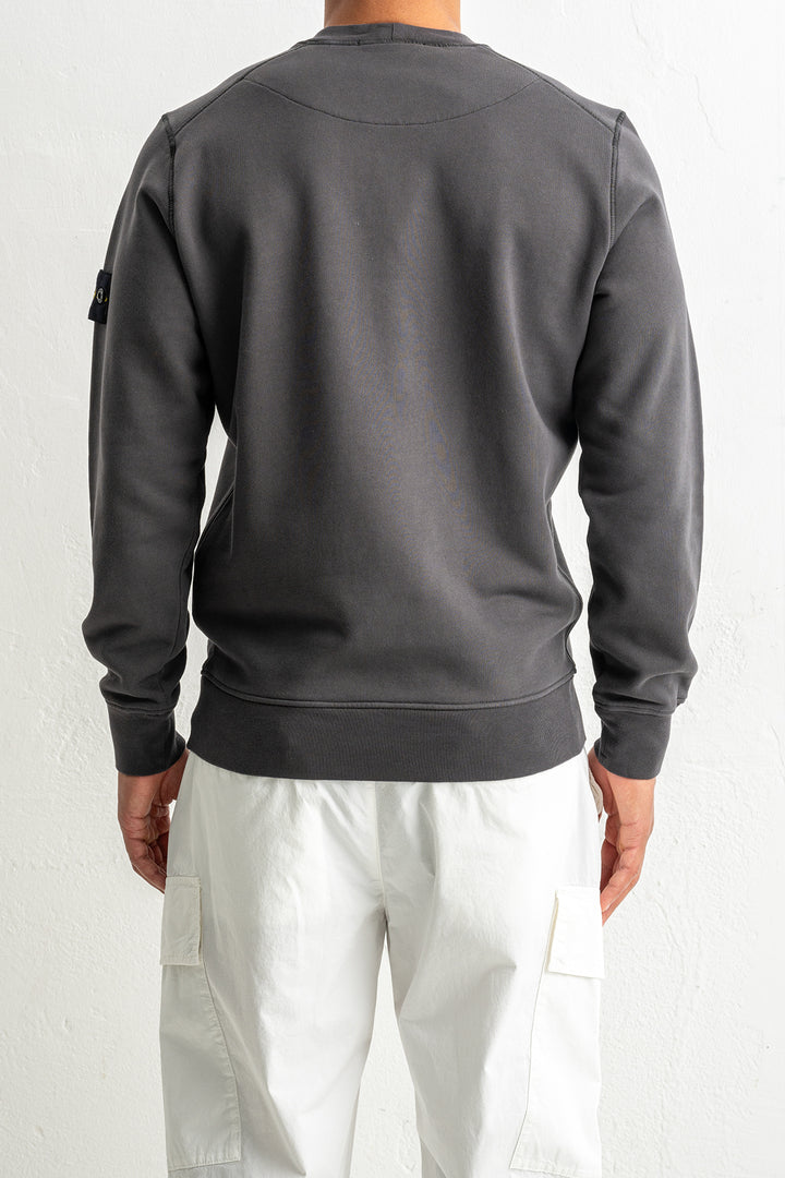 Organic Cotton Fleece Crewneck 6100060 LEAD GREY