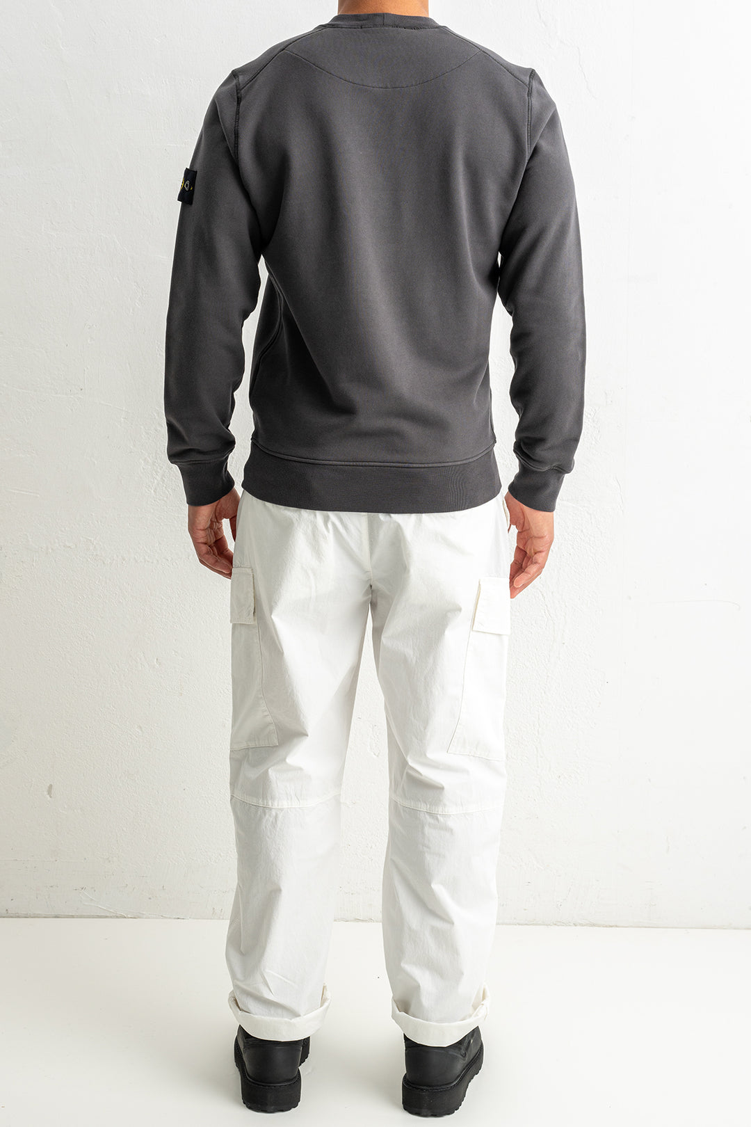 Organic Cotton Fleece Crewneck 6100060 LEAD GREY