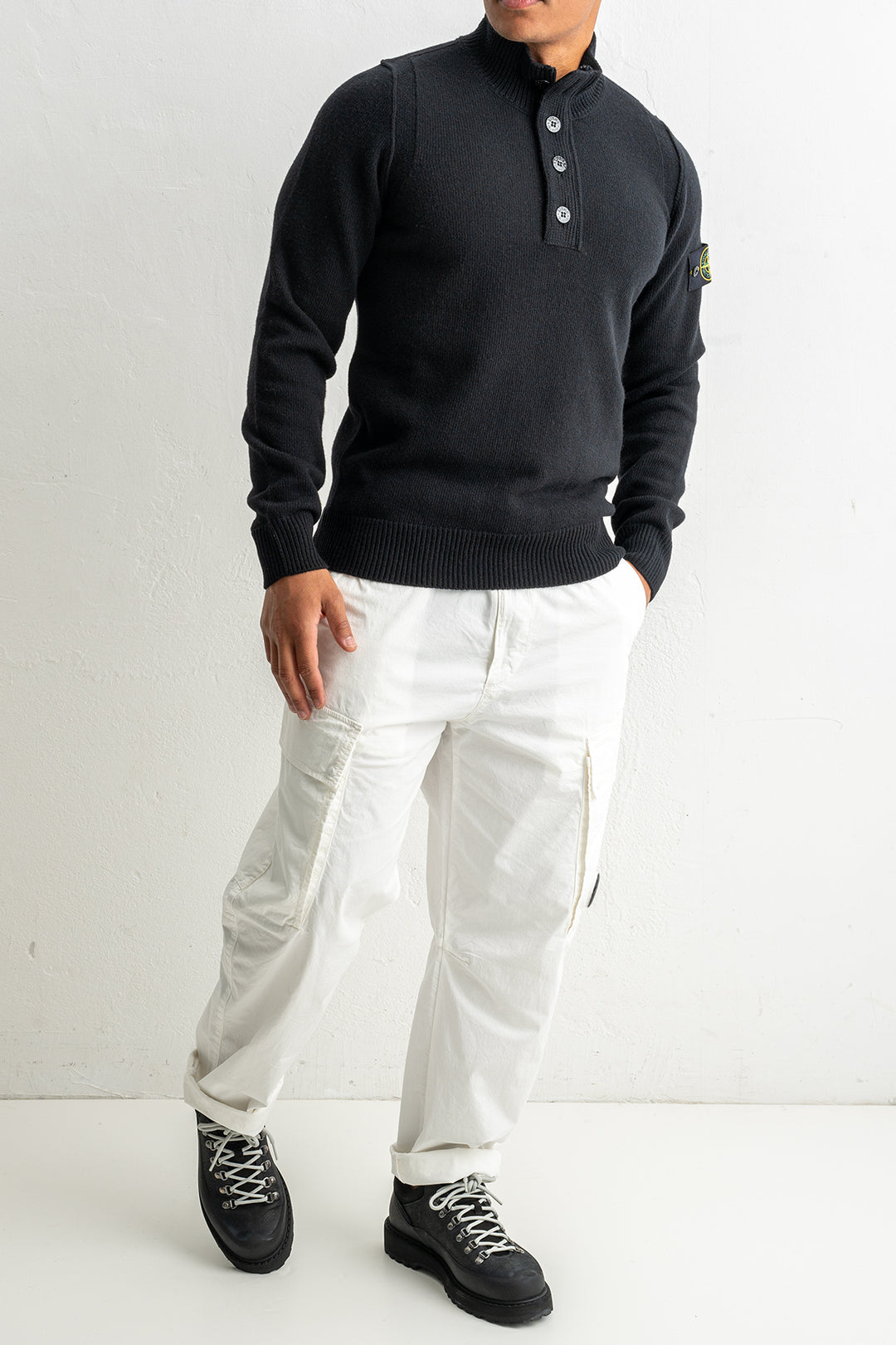 Lambswool Half Zip Sweater 5100040 Black
