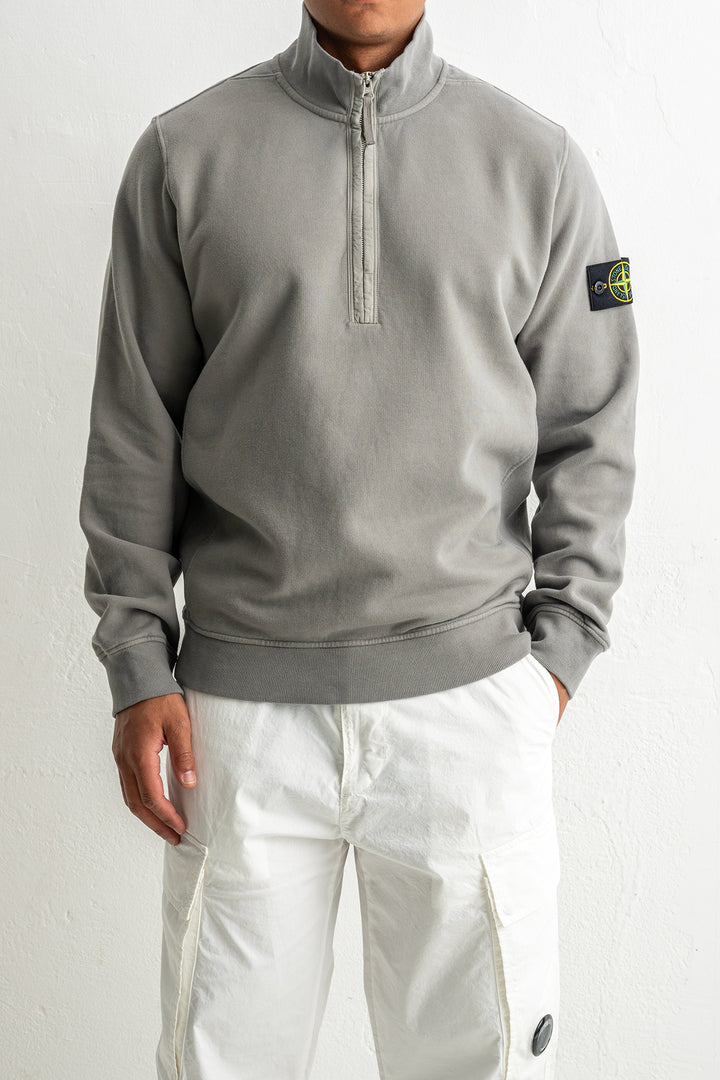 Brushed Organic Cotton Fleece Polo 6100068 CEMENT