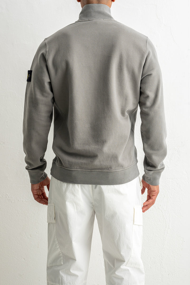 Brushed Organic Cotton Fleece Polo 6100068 CEMENT