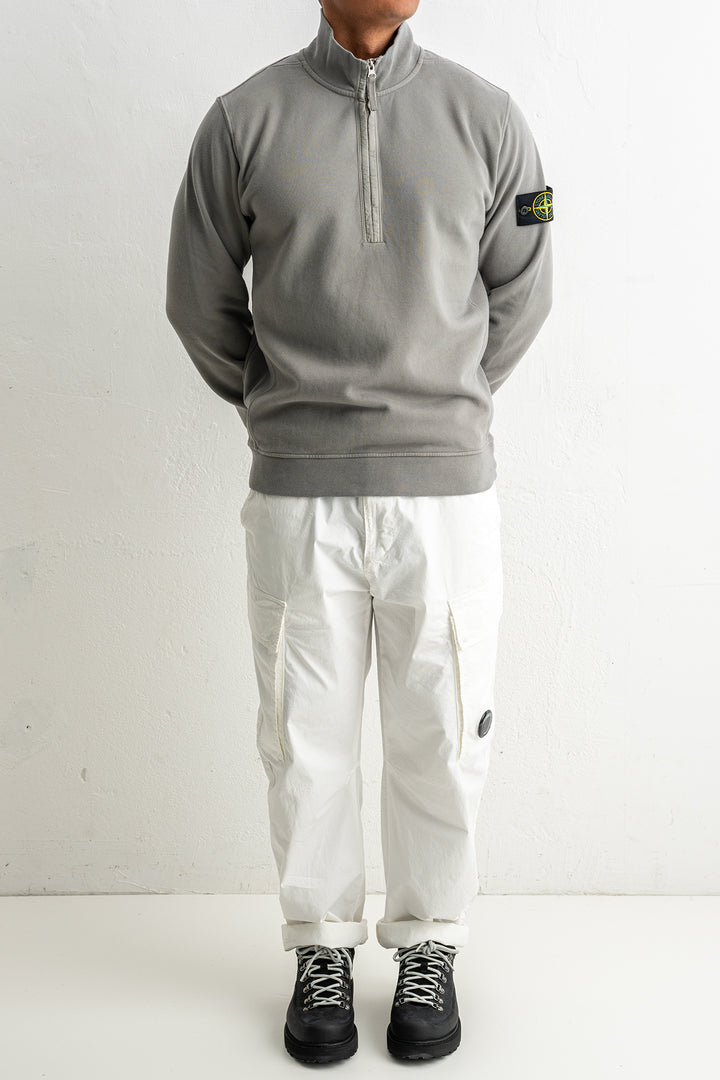 Brushed Organic Cotton Fleece Polo 6100068 CEMENT