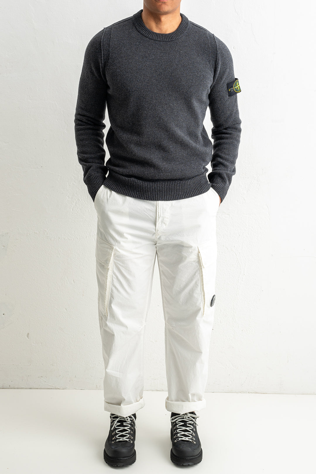 Lambswool Crewneck 5100072 MELANGE CHARCOAL