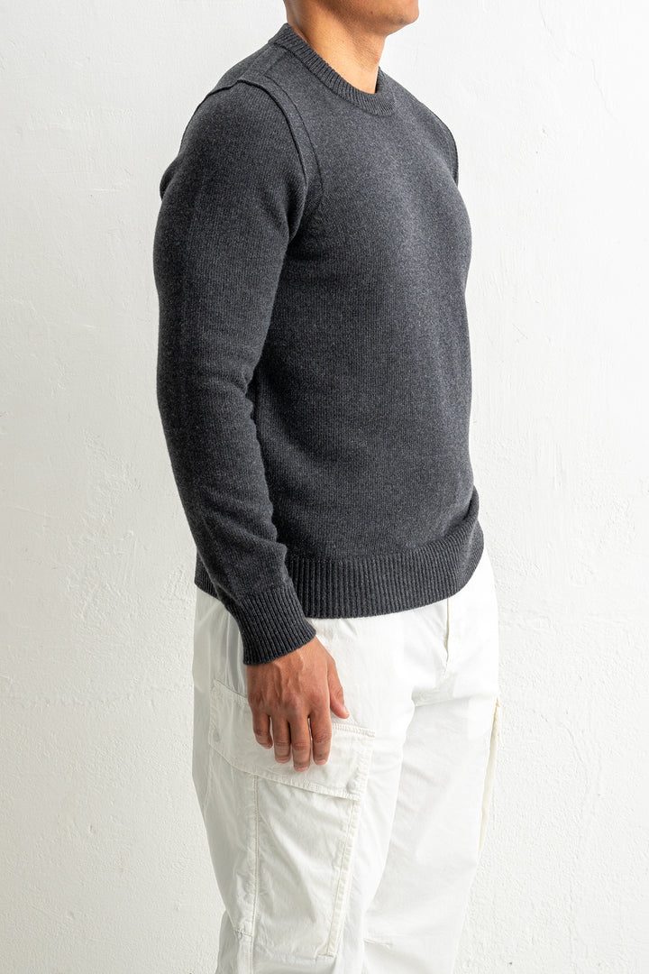 Lambswool Crewneck 5100072 MELANGE CHARCOAL