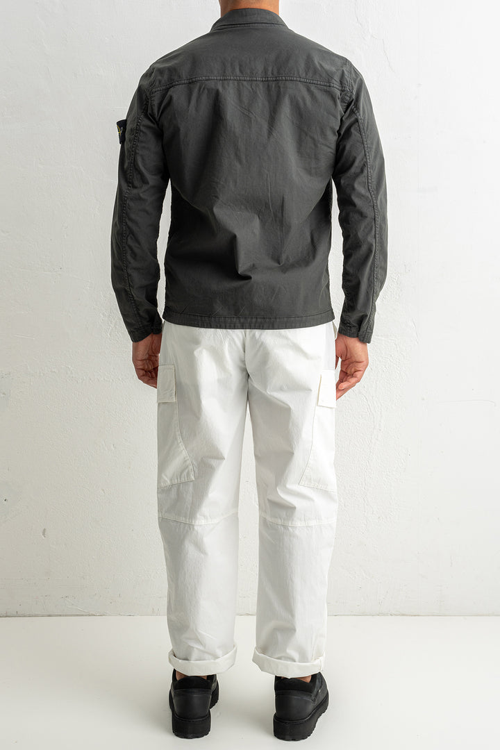 Supima® Cotton Twill Stretch-TC Overshirt 1200003 LEAD GREY