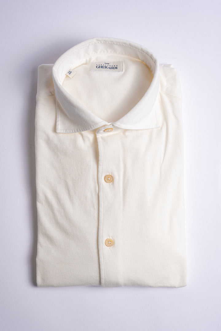Luxury Cotton Jersey Shirt White