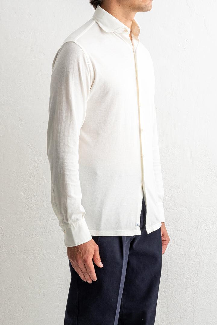 Luxury Cotton Jersey Shirt White