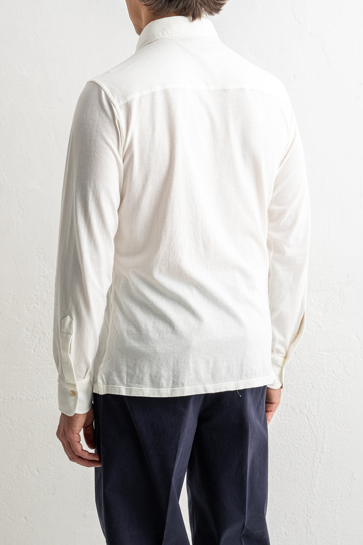 Luxury Cotton Jersey Shirt White