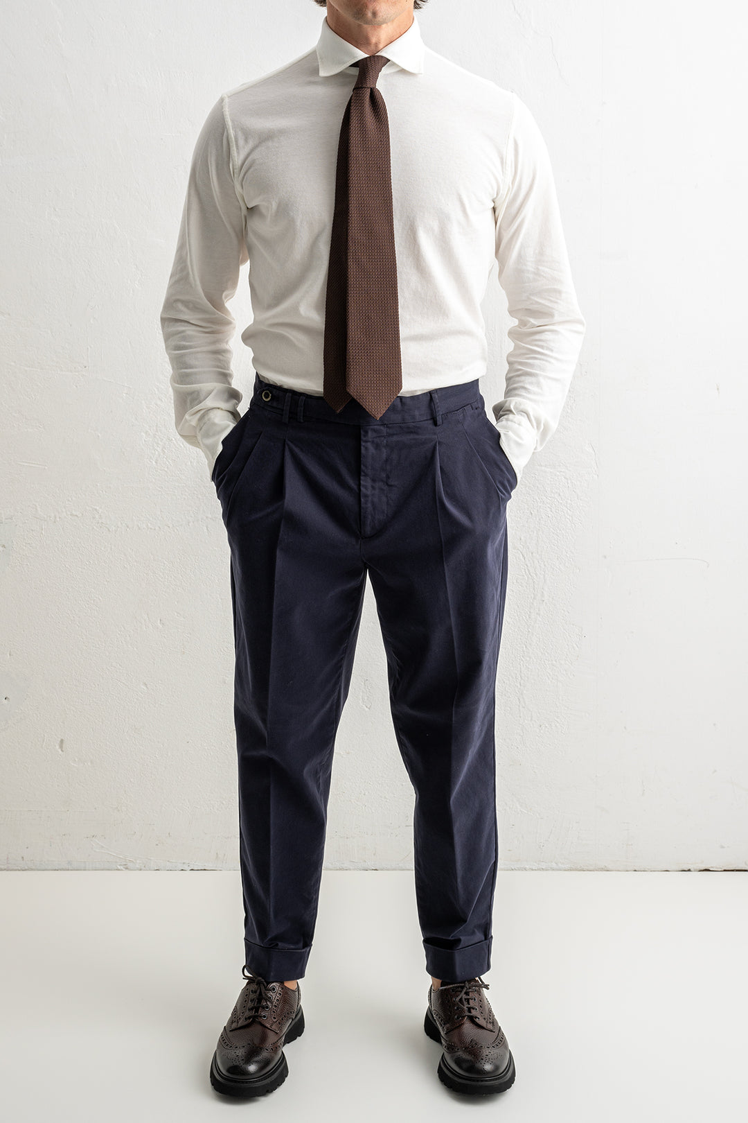 Luxury Cotton Jersey Shirt White