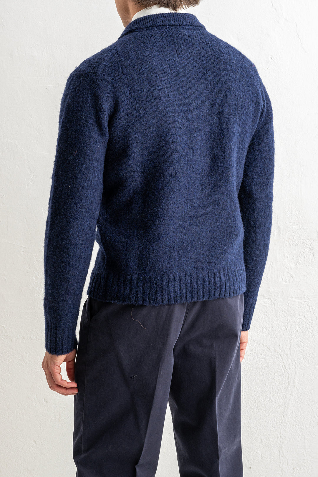 Knitted Lambwool Cardigan Navy