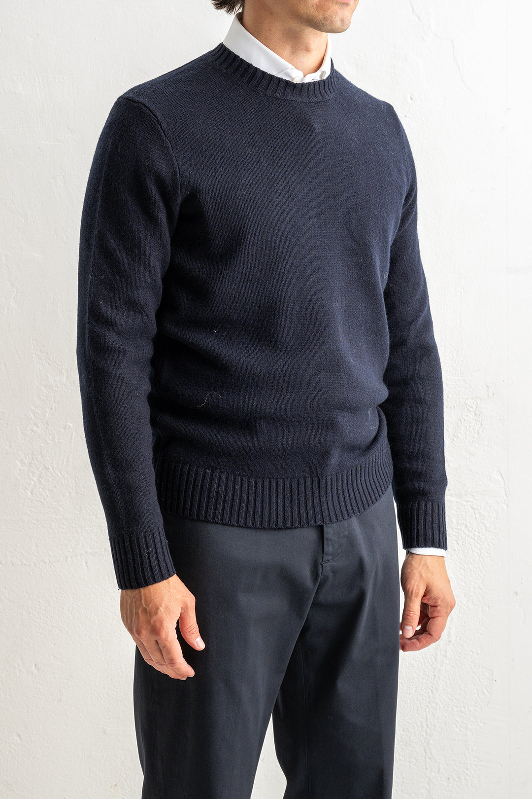 Geelong Lambwool Crewneck Navy