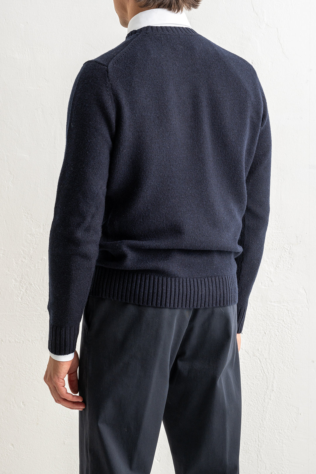 Geelong Lambwool Crewneck Navy
