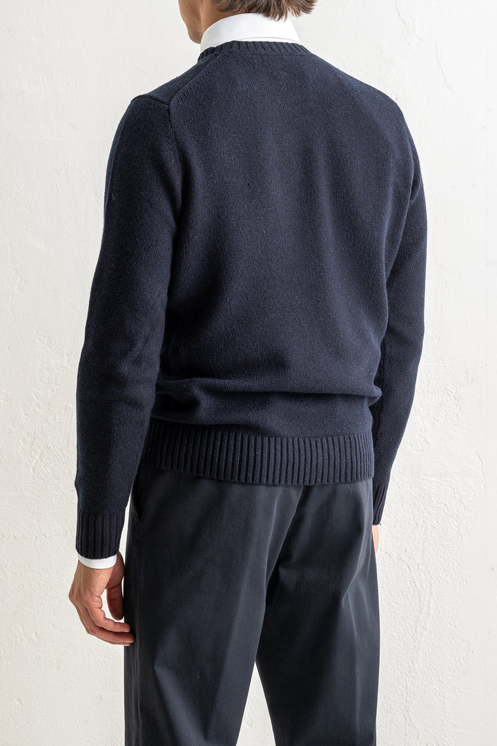 Geelong Lambwool Crewneck Navy
