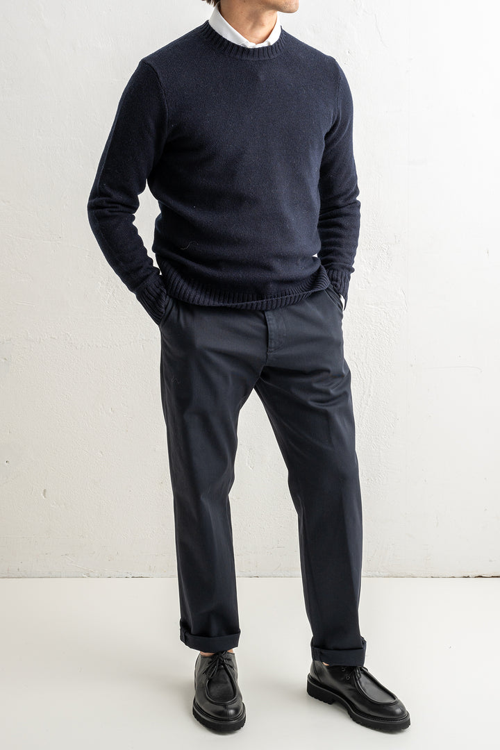 Geelong Lambwool Crewneck Navy
