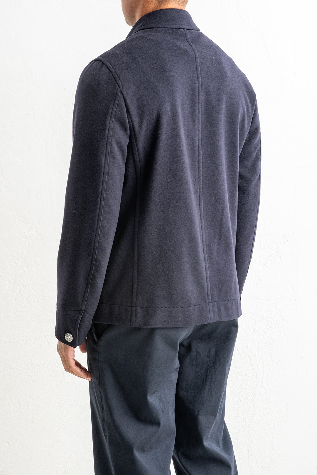 Luxury Wool Cashmere Overshirt Morrison Blue Navy