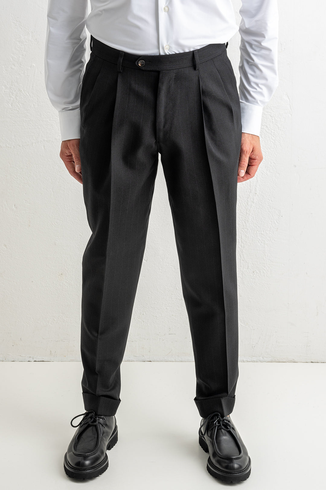 Two Pleat Trouser Black