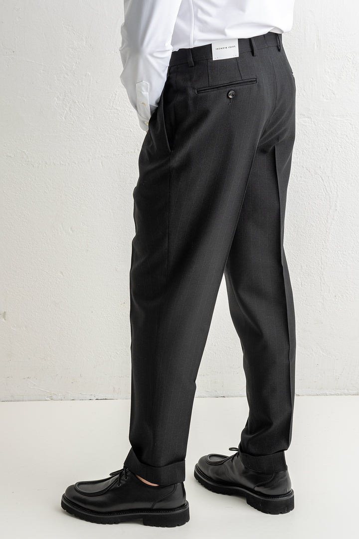 Two Pleat Trouser Black