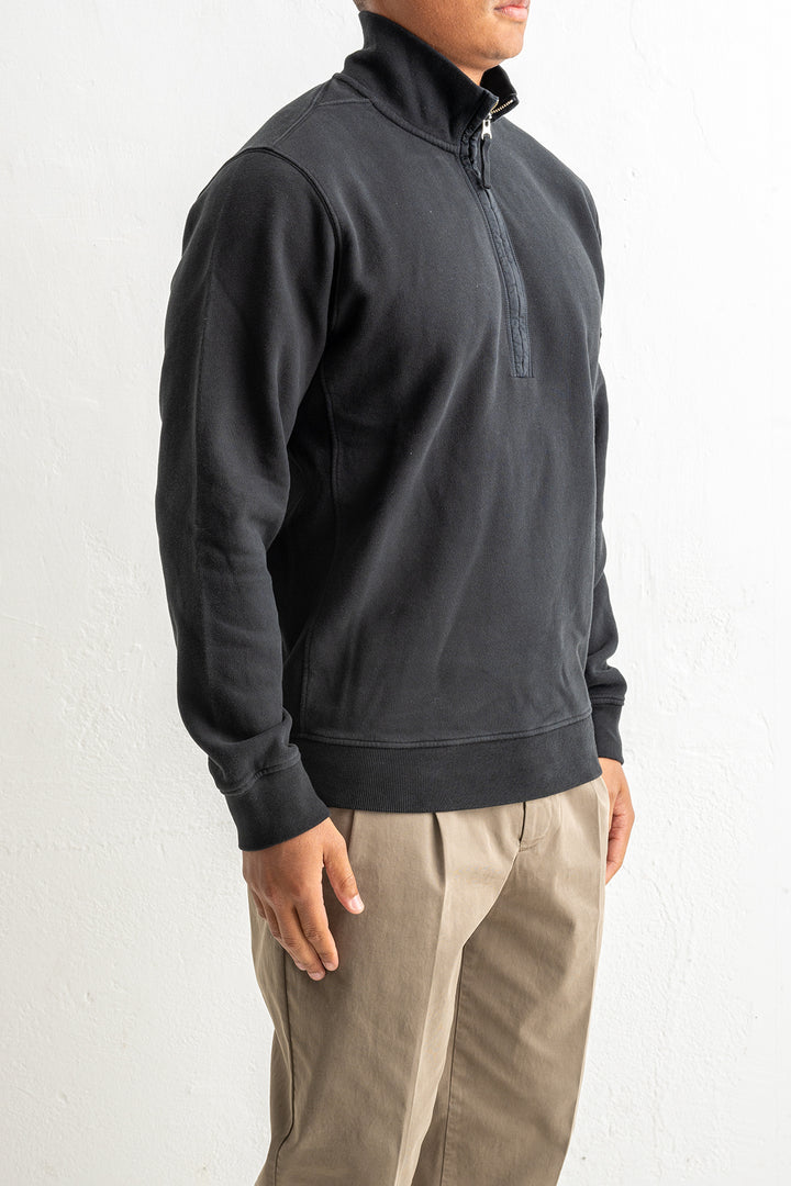 Brushed Organic Cotton Fleece Polo 6100068 Black