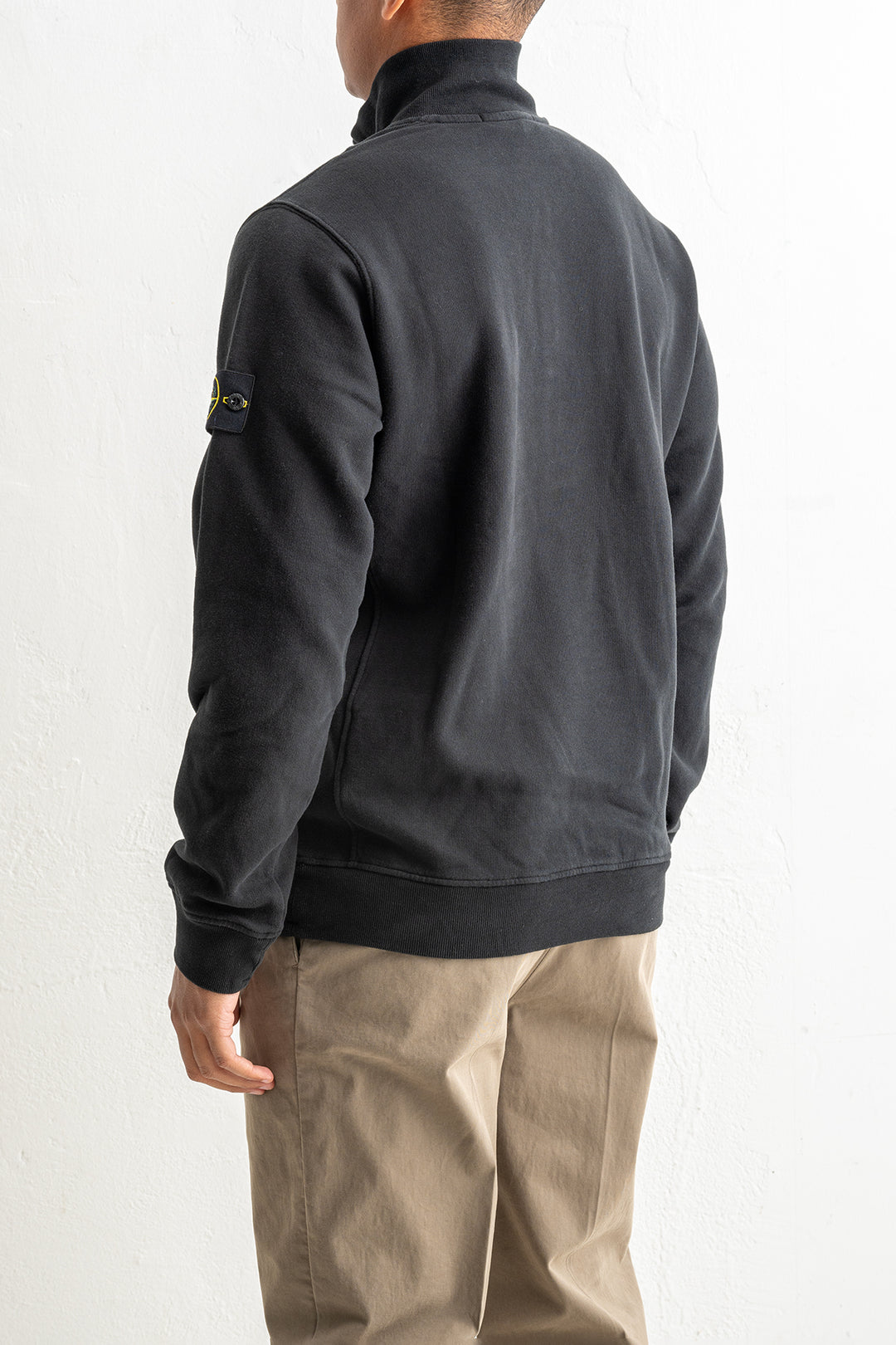 Brushed Organic Cotton Fleece Polo 6100068 Black