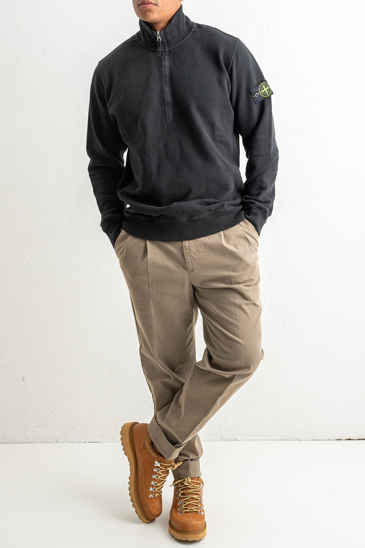Brushed Organic Cotton Fleece Polo 6100068 Black