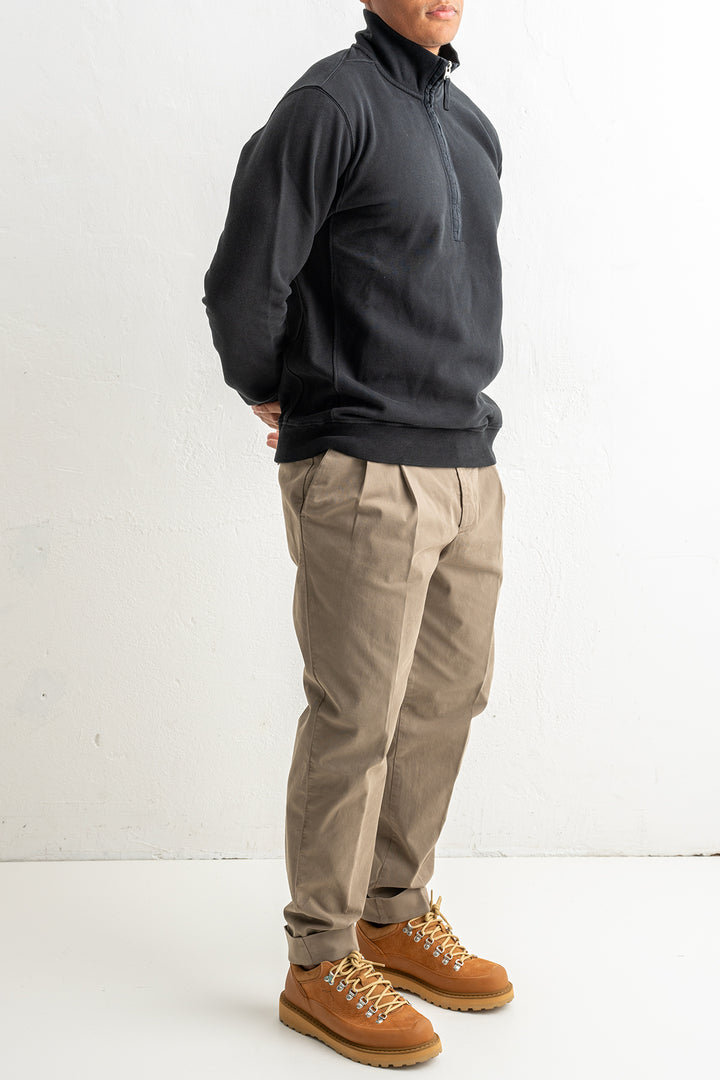 Brushed Organic Cotton Fleece Polo 6100068 Black