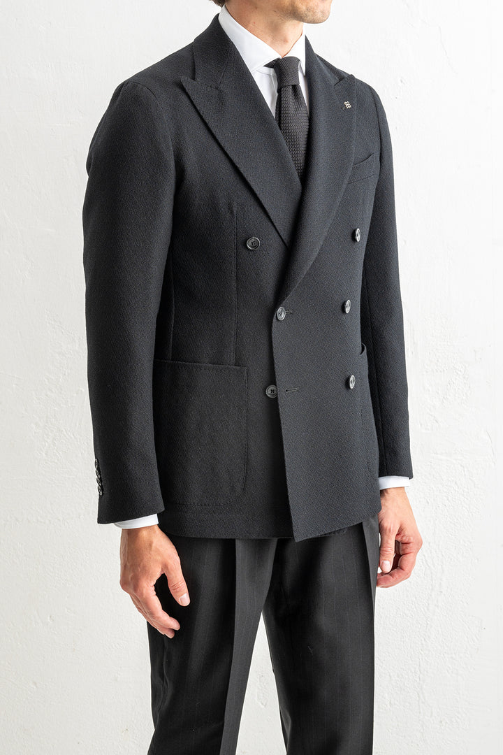 Structured Wool DB Blazer Black