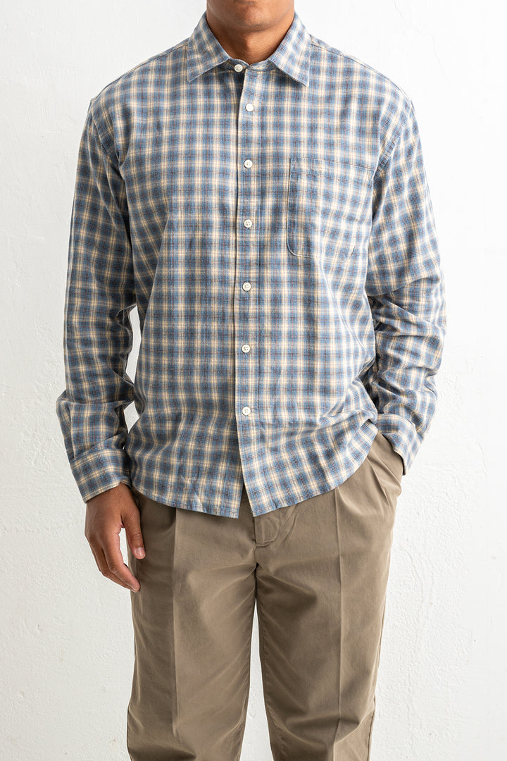 Deon 5465 Flannel Shirt Blue Check