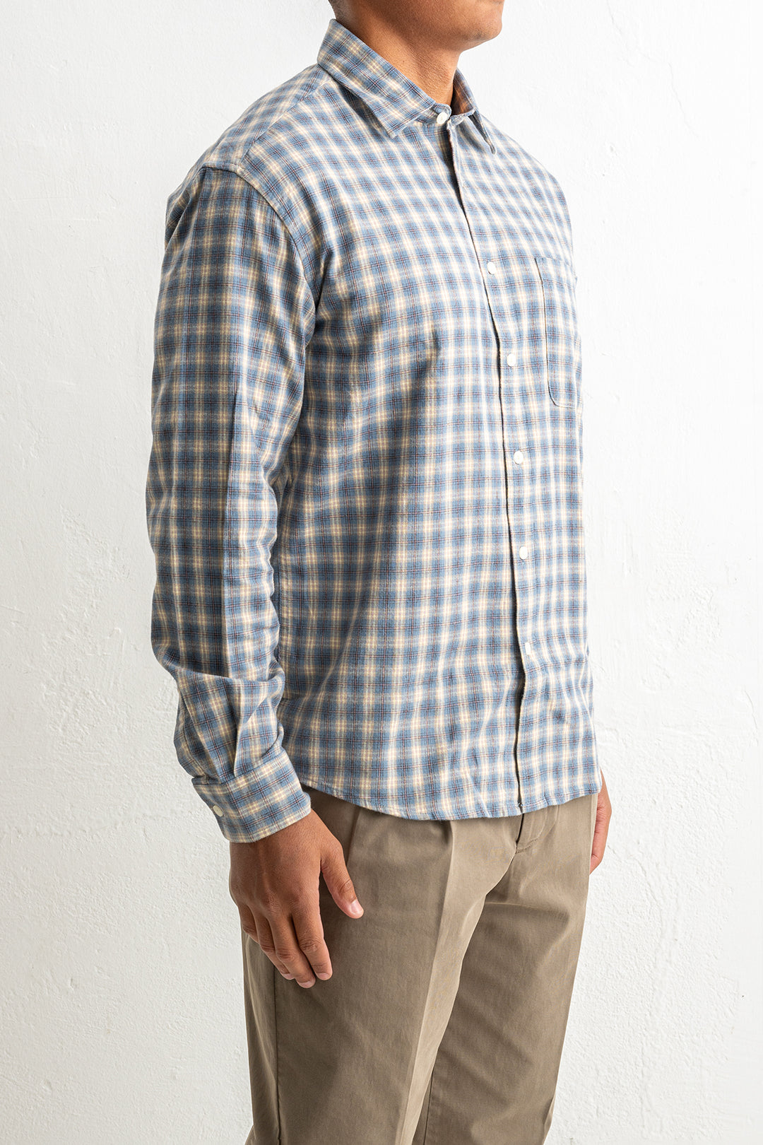 Deon 5465 Flannel Shirt Blue Check