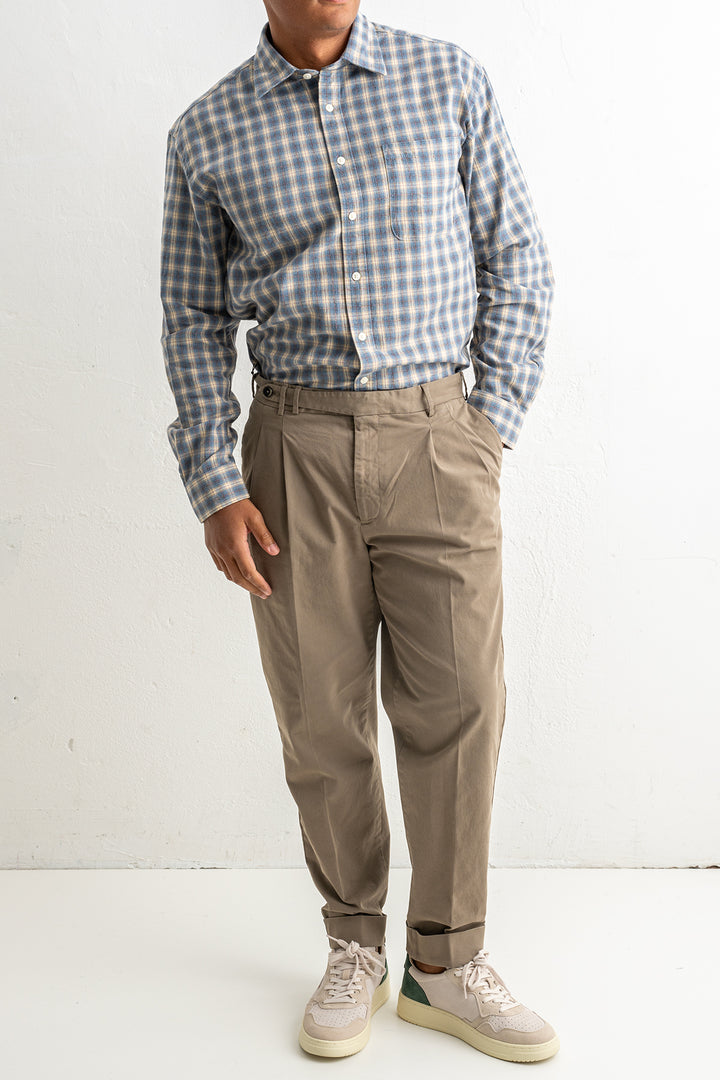 Deon 5465 Flannel Shirt Blue Check
