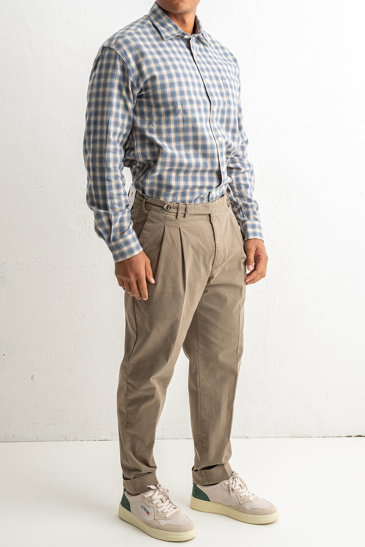 Deon 5465 Flannel Shirt Blue Check