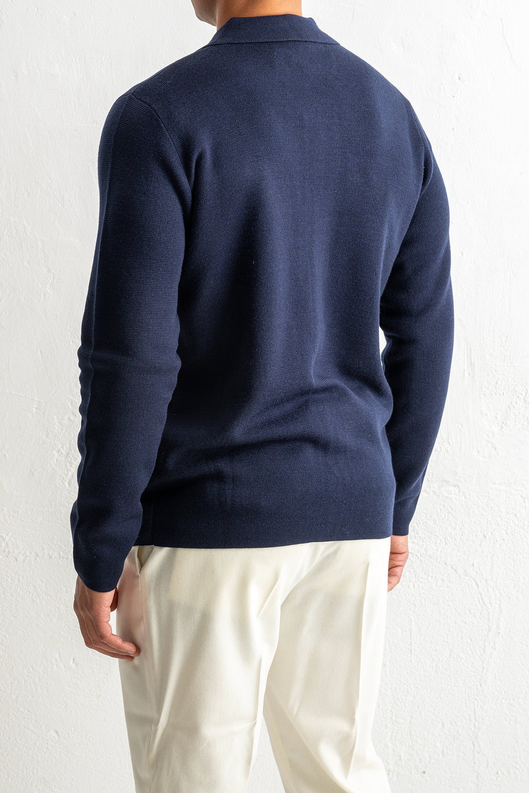 Luxury Knitted Overshirt Navy