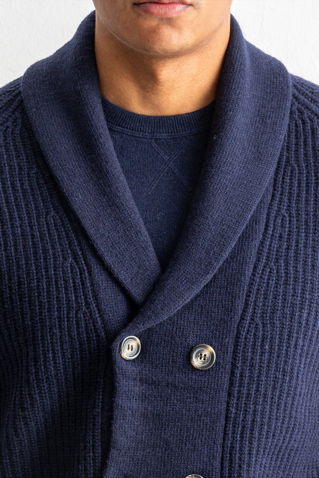 Super Geelong Knit Cardigan Navy