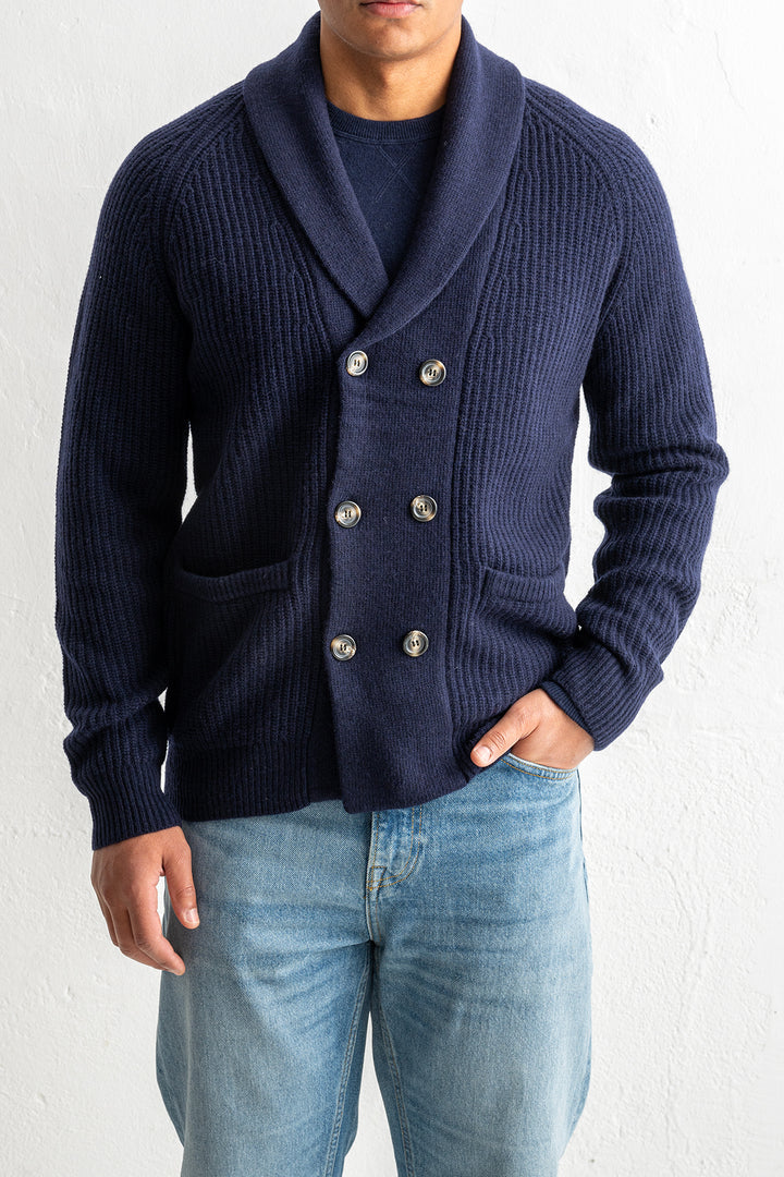 Super Geelong Knit Cardigan Navy
