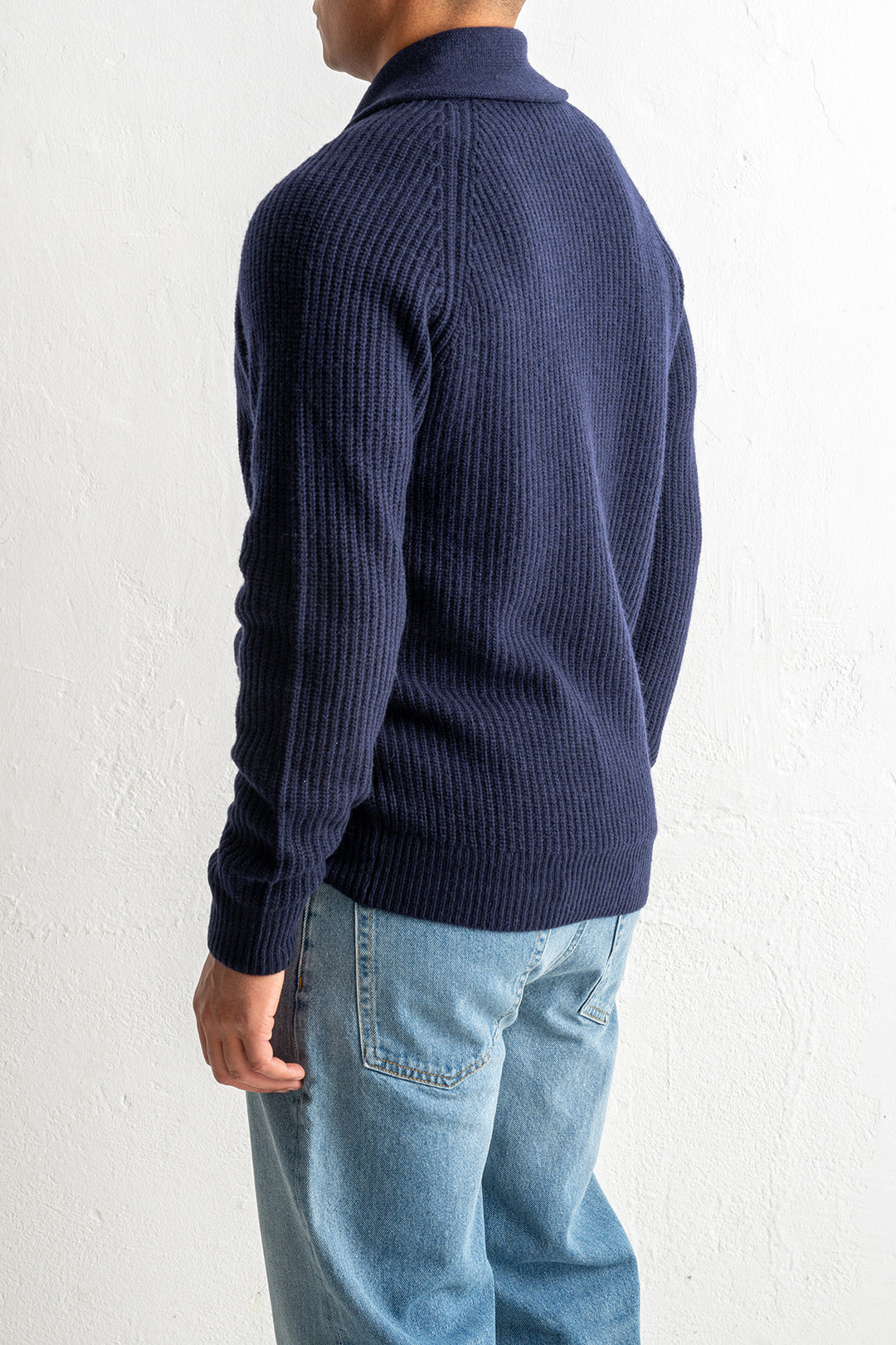Super Geelong Knit Cardigan Navy