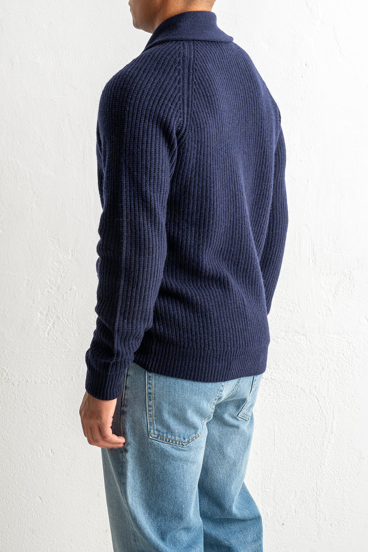 Super Geelong Knit Cardigan Navy