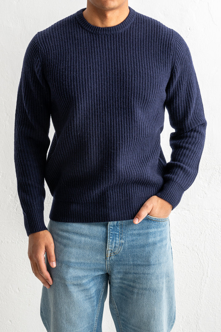 Super Geelong Knit Crewneck Navy