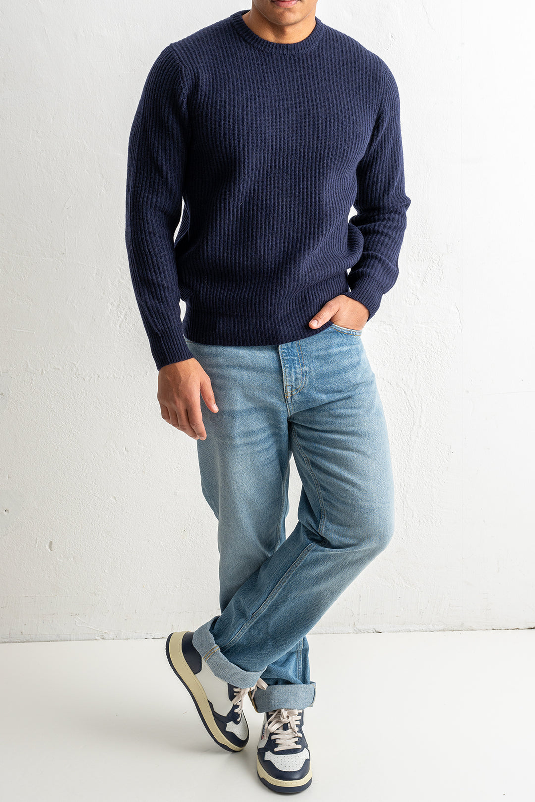 Super Geelong Knit Crewneck Navy