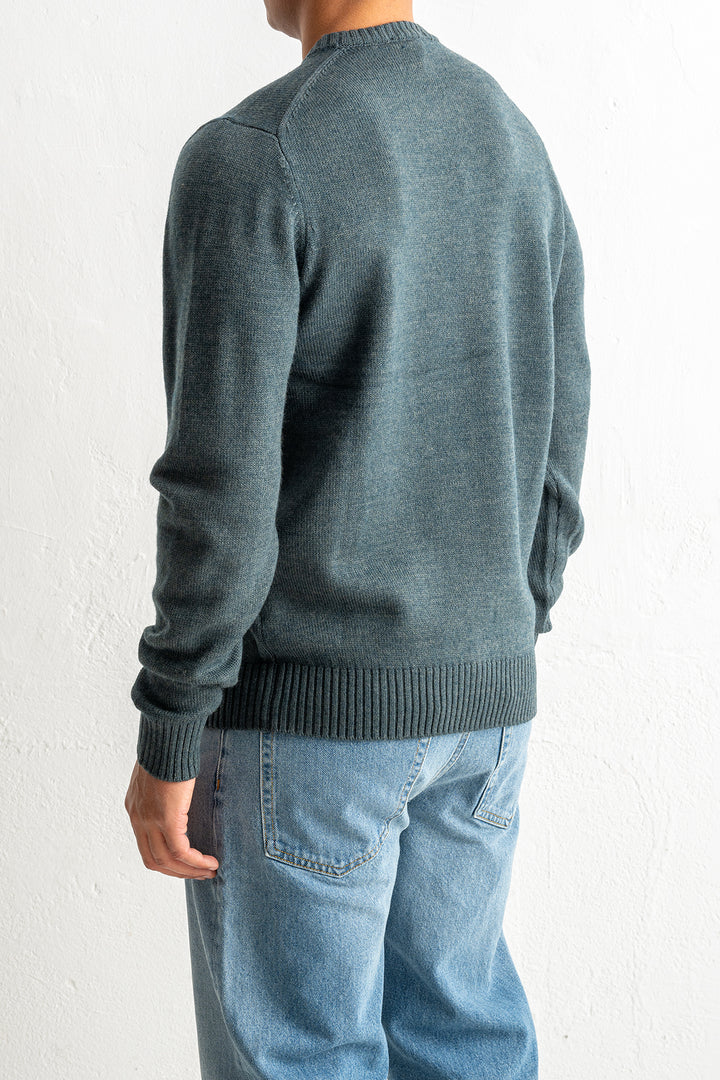 Luxury Merino Knit Crewneck Green