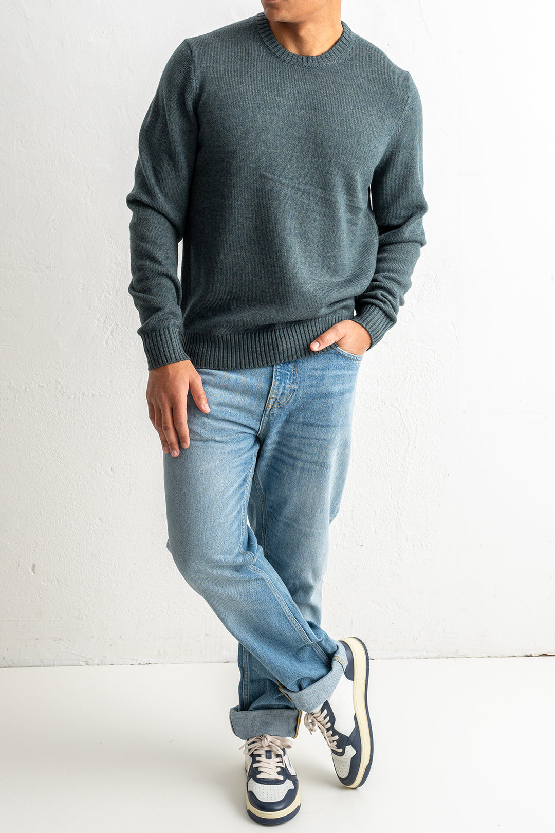 Luxury Merino Knit Crewneck Green