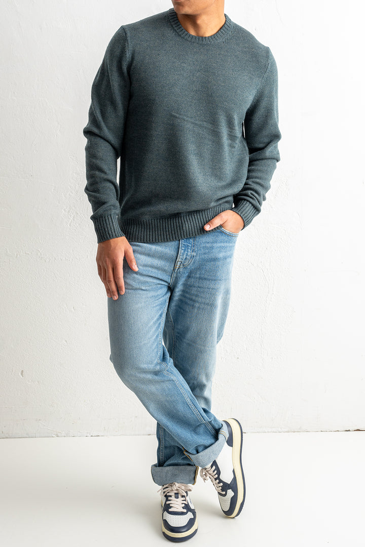 Luxury Merino Knit Crewneck Green