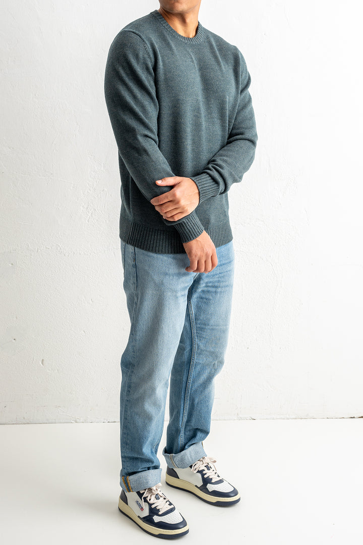 Luxury Merino Knit Crewneck Green