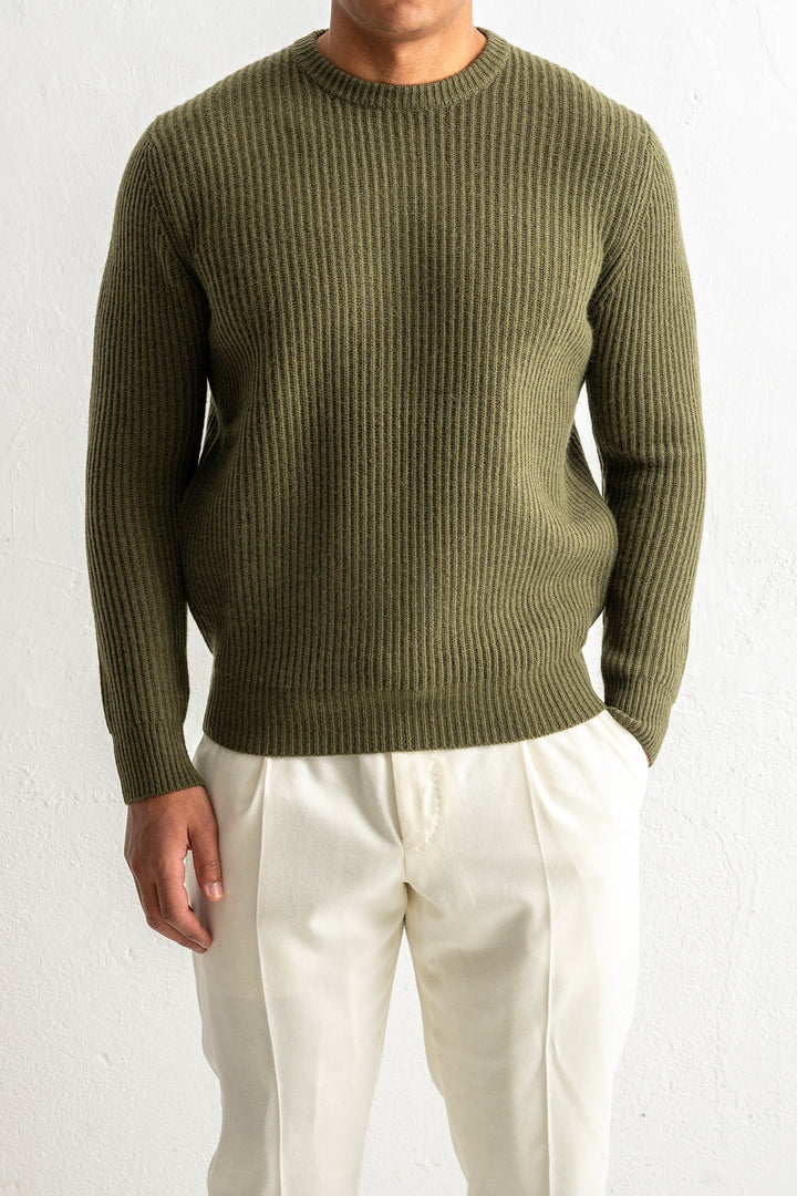 Super Geelong Knit Crewneck Green