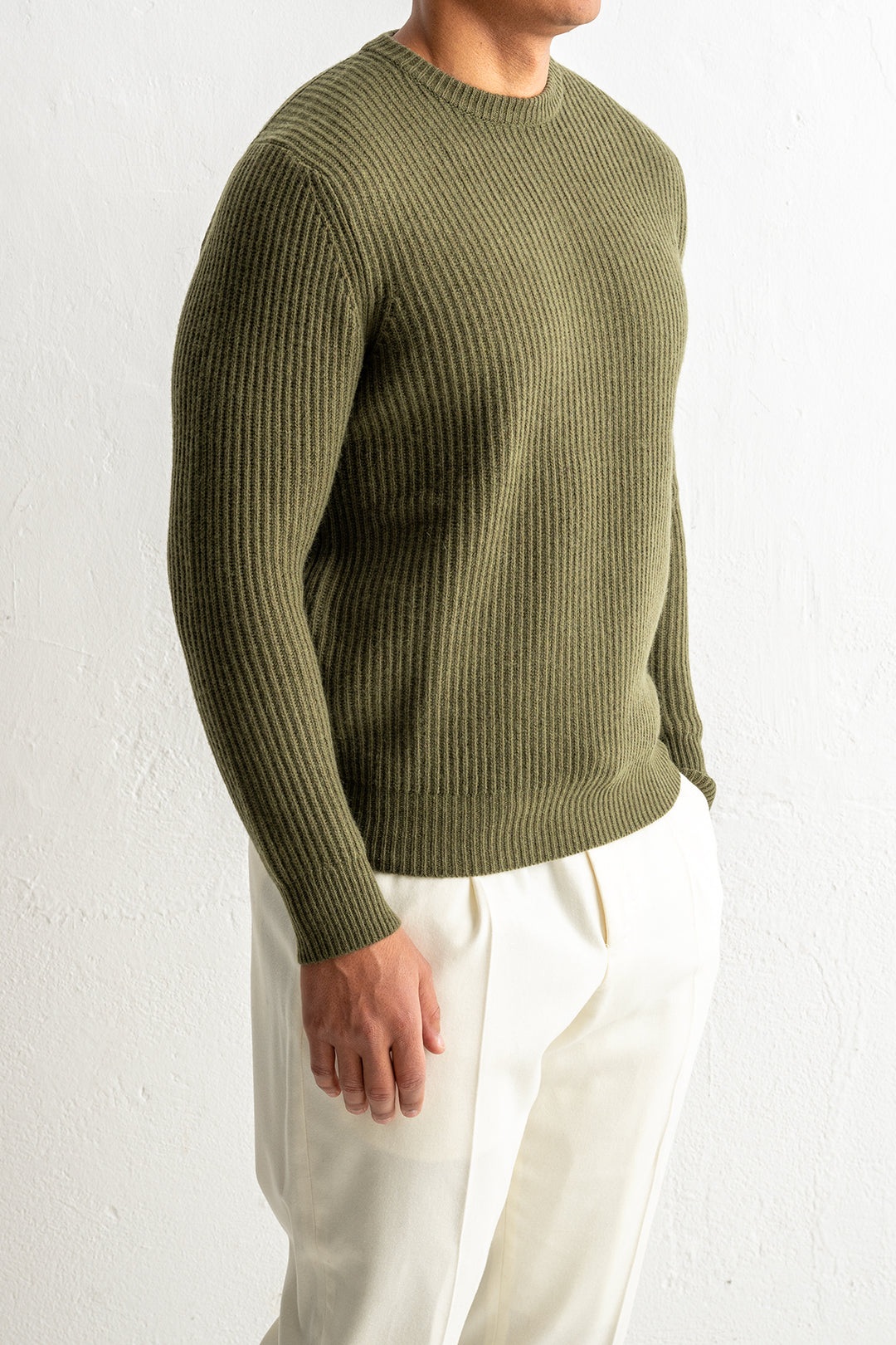 Super Geelong Knit Crewneck Green