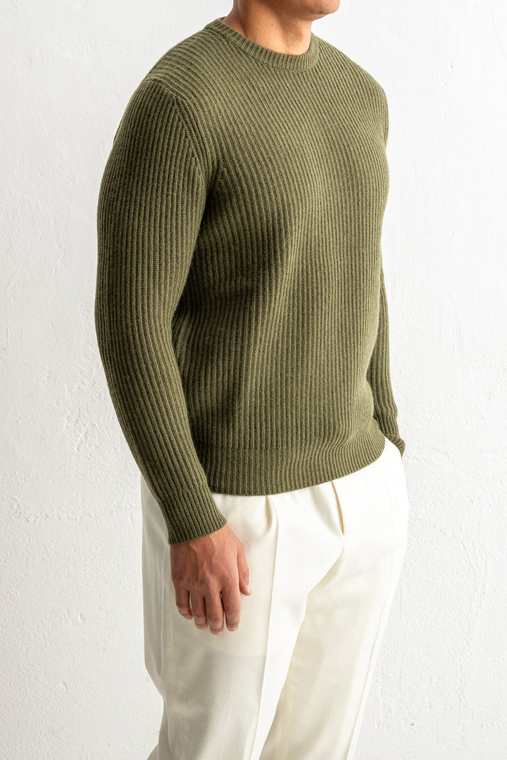 Super Geelong Knit Crewneck Green