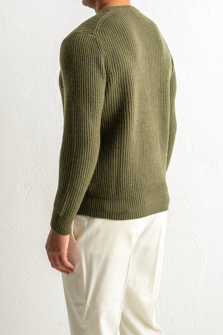 Super Geelong Knit Crewneck Green